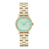 Marc Jacobs Baker Mint Green Dial Gold Steel Strap Watch for Women - MBM3284