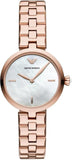 Emporio Armani AR11196 Arianna Analog Women's Watch – Mother of Pearl Dial with Rose Gold Steel Strap