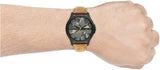 Armani Exchange Hampton AX2412 Men's Chronograph Watch – Striking Green Dial with Brown Leather Strap