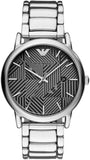 Emporio Armani AR11134 Classic Quartz Men's Watch – Grey Dial & Silver Steel Strap