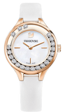 Swarovski 5242904 Lovely Crystals Women's Watch – Mother-of-Pearl Dial & White Leather Strap