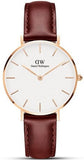 Daniel Wellington DW00100175 Petite St Mawes Women’s Watch – White Dial with Brown Leather Strap