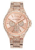 Michael Kors MK6961 Camille Multifunction Quartz Women's Watch – Rose Gold Dial & Rose Gold Steel Strap with Crystals
