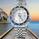 Seiko 5 Sports SSK033K1 SKX GMT Automatic Men's Watch – Sky Blue Dial & Silver Steel Bracelet
