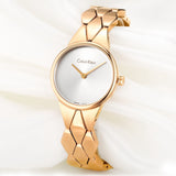 Calvin Klein K6E23646 Snake Women's Watch – Silver Dial & Rose Gold Steel Strap