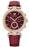 Swarovski 5416701 Era Journey Women's Watch – Red Dial & Red Leather Strap