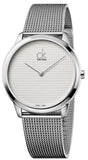 Calvin Klein K3M2212Y Minimal Women's Watch – White Dial with Silver Mesh Bracelet