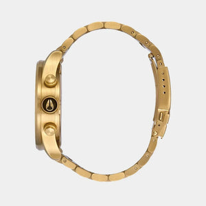 Nixon Sentry Chrono Black Dial Gold Steel Strap Watch for Men - A386-510