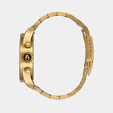 Nixon Sentry Chrono Black Dial Gold Steel Strap Watch for Men - A386-510