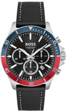 Hugo Boss 1514099 Troper Chronograph Men's Watch – Black Dial & Black Leather Strap