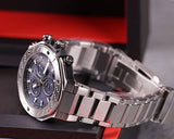Tissot T141.417.11.041.00 T-Race Chronograph Men's Watch – Blue Dial & Silver Steel Strap