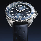 Tag Heuer Formula 1 Bucherer Blue Edition Blue Dial Blue Calfskin Strap Watch for Men - WAZ2015.FT8023