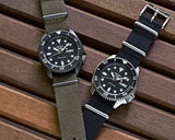 Seiko 5 Sports SRPD65K4 Automatic Men's Watch – Black Dial & Green Nylon Strap