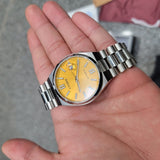 Citizen Tsuyosa NJ0150-81Z Men's Automatic Watch – Yellow Dial with Silver Steel Strap