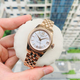 Tissot T108.208.22.117.00 Ballade Powermatic 80 Women's Watch – Mother of Pearl Silver Dial & Two-Tone Steel Strap