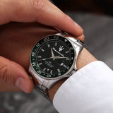Maserati R8853140005 SFIDA Chronograph Men's Watch – Black Dial & Silver Steel Strap