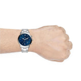 Fossil FS5792 Neutra Chronograph Men's Watch – Blue Dial & Silver Steel Strap