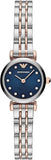 Emporio Armani AR11222 Gianni T-Bar Quartz Women's Watch – Blue Dial with Two-Tone Steel Strap
