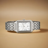 Fossil ES5221 Raquel Women’s Watch – White Dial with Silver Stainless Steel Strap & Date Function