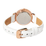 Daniel Wellington Petite White Dial White Leather Strap Watch For Women - DW00100249