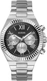 Guess GW0703G1 Equity Analog Men's Watch – Black Dial & Silver Steel Bracelet