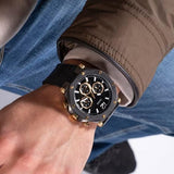 Guess GW0492G1 Edge Chronograph Men’s Watch – Black Dial & Black Leather Strap