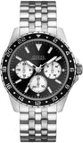 Guess W1107G1 Odyssey Quartz Men's Watch – Black Dial & Silver Steel Strap