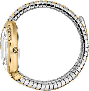 Just Cavalli Serpente Metallica White Dial Two Tone Steel Strap Watch for Women - JC1L223M0055