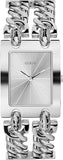 Guess W1117L1 Mod Heavy Metal Women's Watch – Silver Dial & Silver Steel Strap