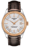 Tissot T108.408.26.037.00 T-Classic Ballade Powermatic 80 COSC Automatic Women's Watch – Silver Dial & Brown Leather Strap