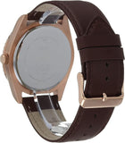 Guess Connoisseur Blue Dial Brown Leather Strap Watch For Men - GW0353G2