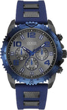 Guess W0599G2 Velocity Men's Watch – Blue Dial & Blue Rubber Strap