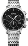 Hugo Boss 1513267 Associate Men's Watch – Black Dial & Silver Steel Strap