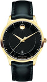 Movado 606875 1881 Automatic Men's Watch – Black Dial & Black Leather Strap