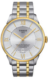 Tissot T099.408.22.038.00 Chemin des Tourelles Powermatic 80 COSC Automatic Men's Watch – Silver Dial & Two-Tone Steel Bracelet