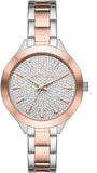 Michael Kors MK1045 Slim Runway Quartz Women's Watch – Silver Dial & Two-Tone Steel Strap