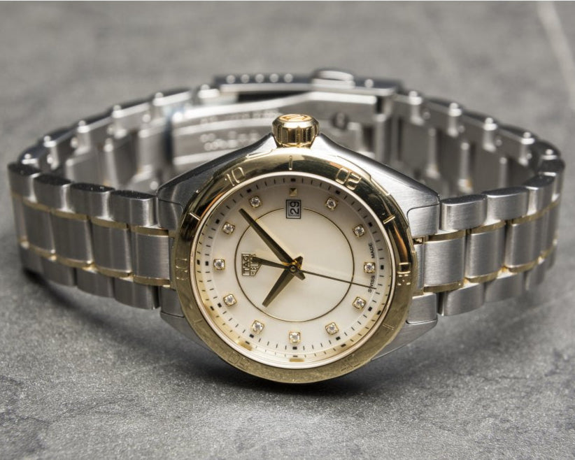 Tag Heuer Formula 1 Diamonds Women's Watch WBJ1421.BB0648 – Mother of Pearl White Dial with Two-Tone Steel Strap