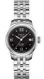 Tissot T41.1.183.56 Le Locle Automatic Lady Women's Watch – Black Dial & Silver Steel Bracelet
