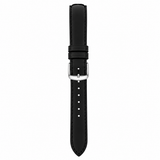 Michele Serein Silver Dial Black Leather Strap Watch for Women - MWW21B000011