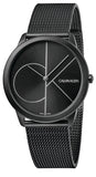 Calvin Klein K3M5145X Minimal Men's Watch – Black Dial & Black Mesh Strap