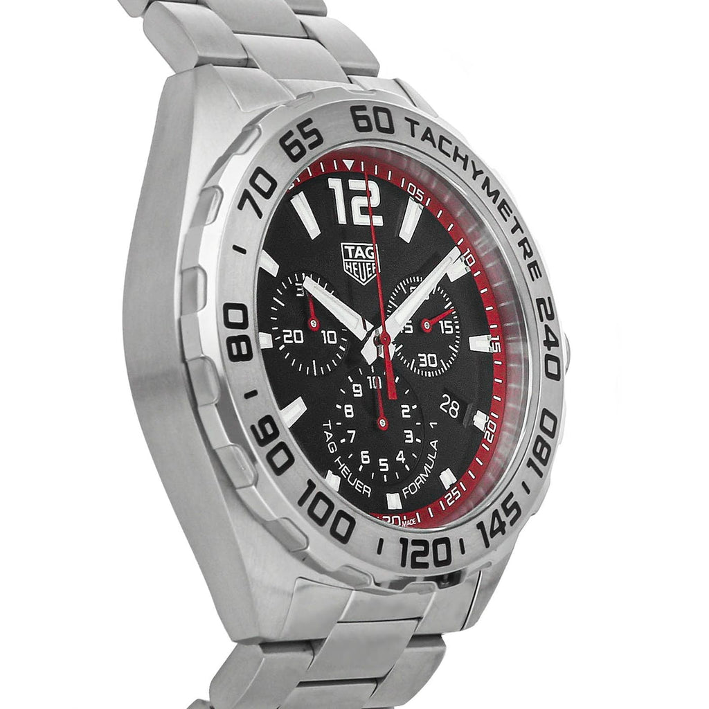 Tag Heuer Formula 1 Chronograph Black Dial Silver Steel Strap Watch for Men - CAZ101Y.BA0842