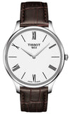 Tissot T063.409.16.018.00 T Classic Tradition 5.5 Quartz Men’s Watch – White Dial & Brown Leather Strap