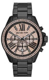 Michael Kors MK5961 Wren Chronograph Women's Watch – Gold Dial & Black Steel Bracelet