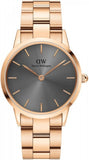 Daniel Wellington DW00100334 Iconic Link Women's Watch – Grey Dial & Gold Steel Strap
