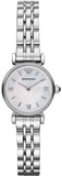 Emporio Armani AR1688 Gianni T-Bar Women's Watch – Mother of Pearl Dial & Silver Steel Strap