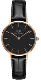 Daniel Wellington DW00100223 Classic Petite Reading Women’s Watch – Black Dial with Black Leather Strap