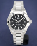 Tag Heuer Aquaracer Black Dial Silver Steel Strap Watch for Women - WBD1310.BA0740