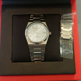 Tissot T137.207.11.351.00 PRX Powermatic 80 Men's Watch – Ice Blue Dial & Silver Steel Strap