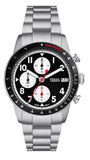 Fossil FS6045 Sport Tourer Men’s Chronograph Watch – Black Dial with Silver Stainless Steel Strap