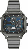 Fossil FS5892 Retro Analog-Digital Men’s Watch – Black Dial with Grey Stainless Steel Strap